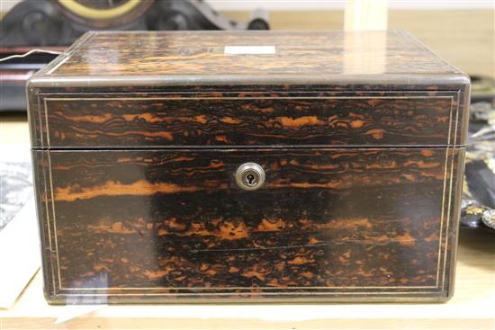 A Victorian coromandel travelling toilet box